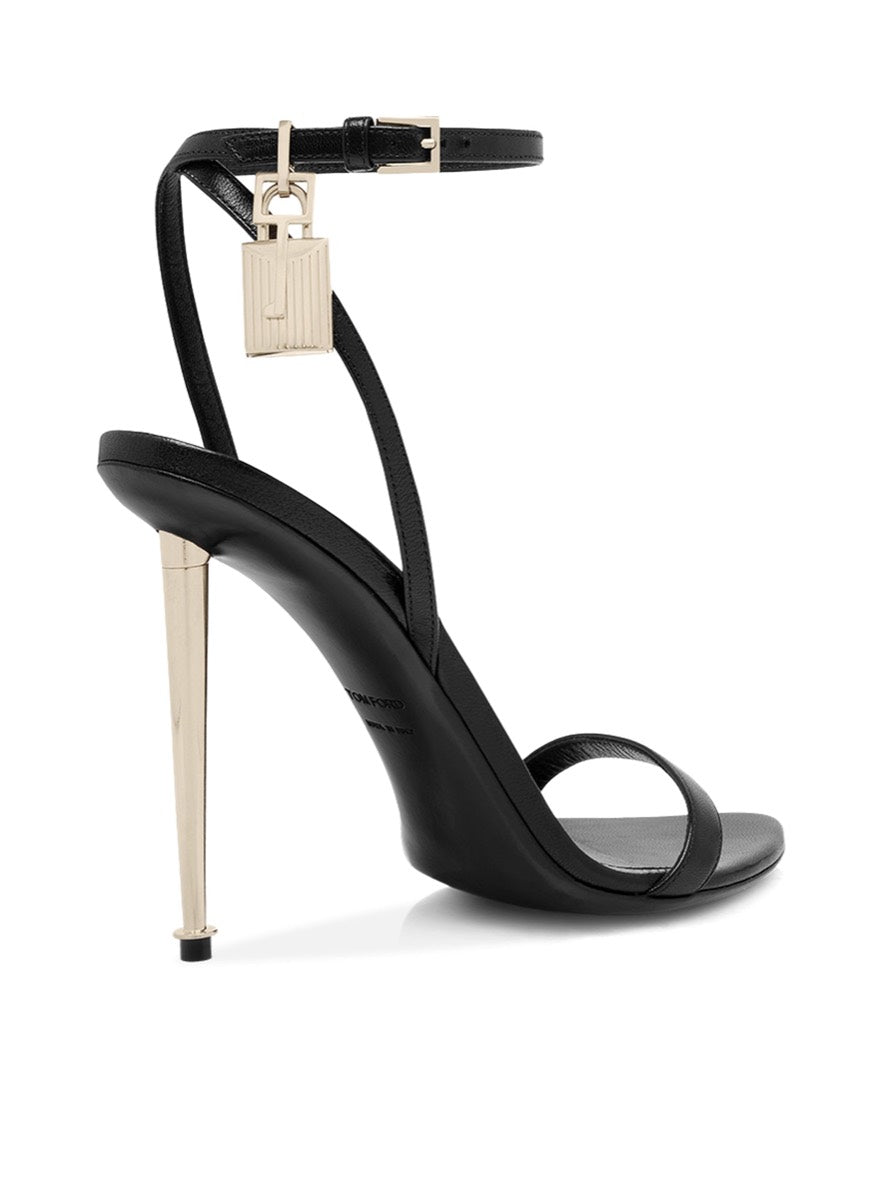 Tom Ford Women's Leather Pointed-Toe Sandals in Black