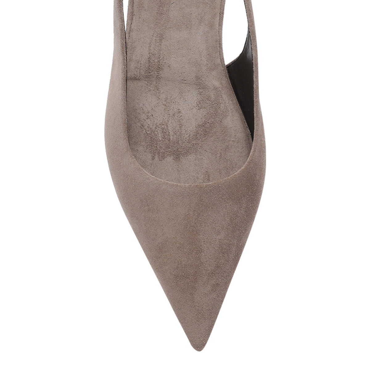 Brunello Cucinelli Women's Suede Slingback Flats in Grey
