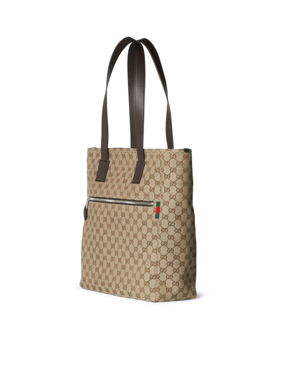 Gucci Men's GG Fabric Shopping Bag in Beige
