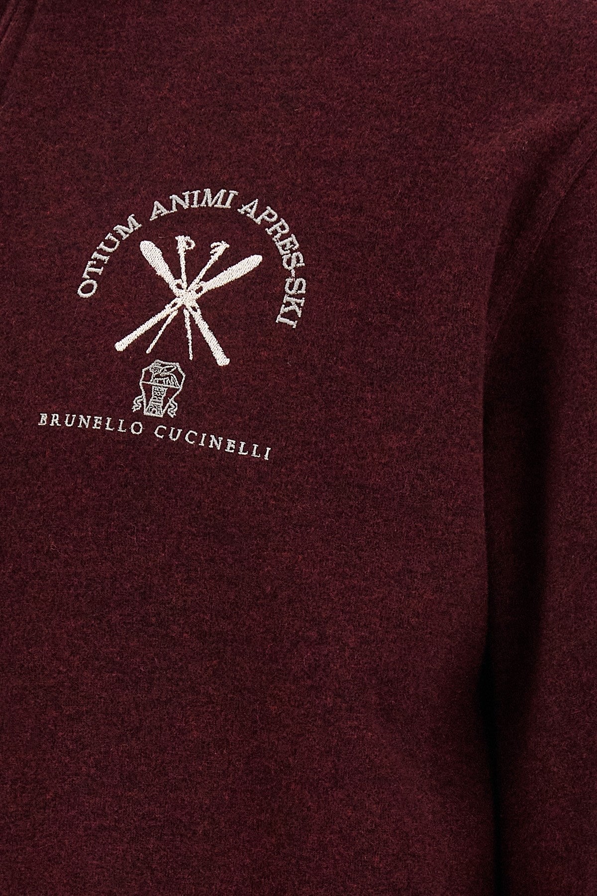 Brunello Cucinelli Men's Sweatshirt in Bordeaux Wool - view 5