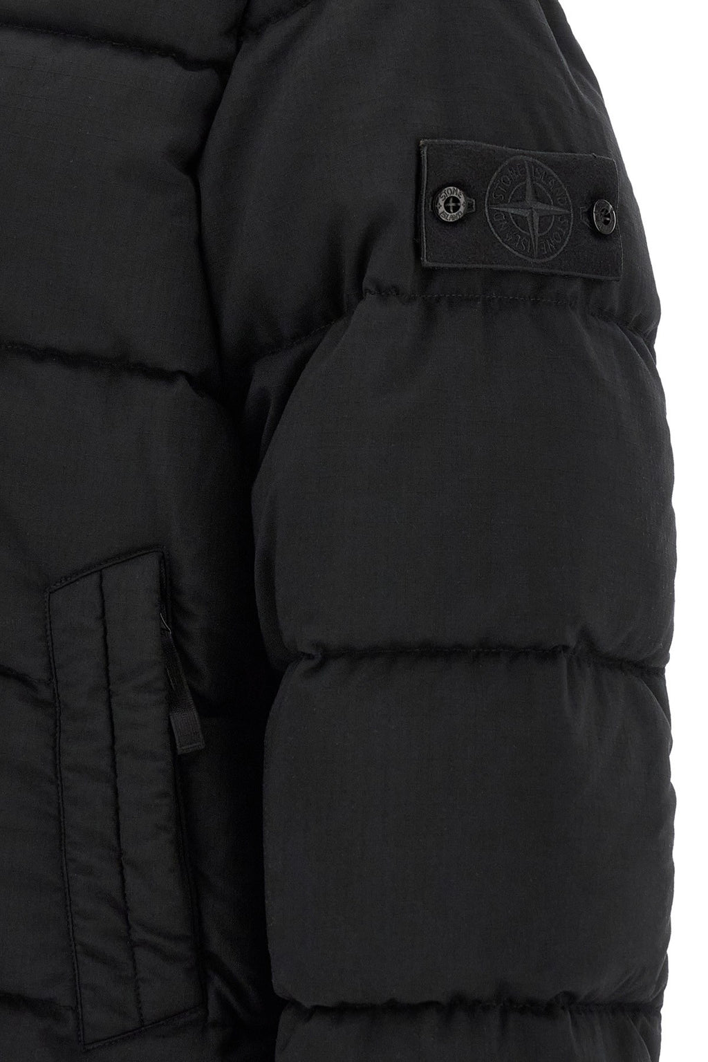 Stone Island Men's 4100063 Down Jacket in Black Wool - view 5