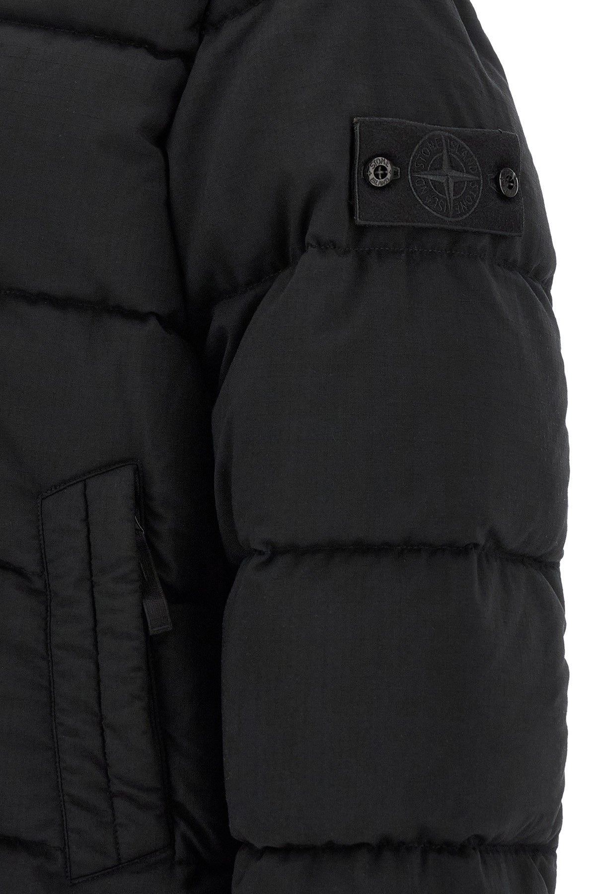 Stone Island Men's 4100063 Down Jacket in Black Wool - view 5