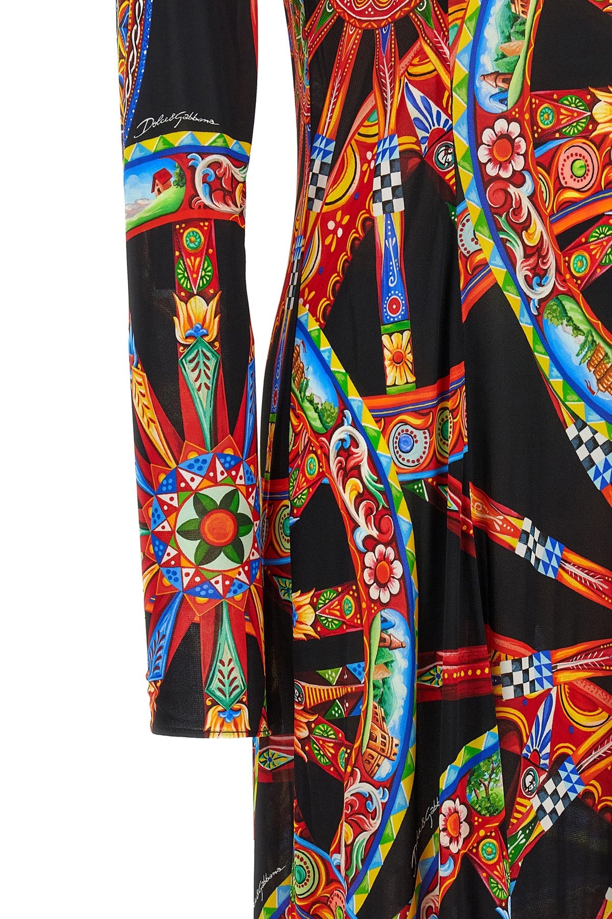 Dolce and Gabbana Women's Carretto Print Maxi Dress - image 5