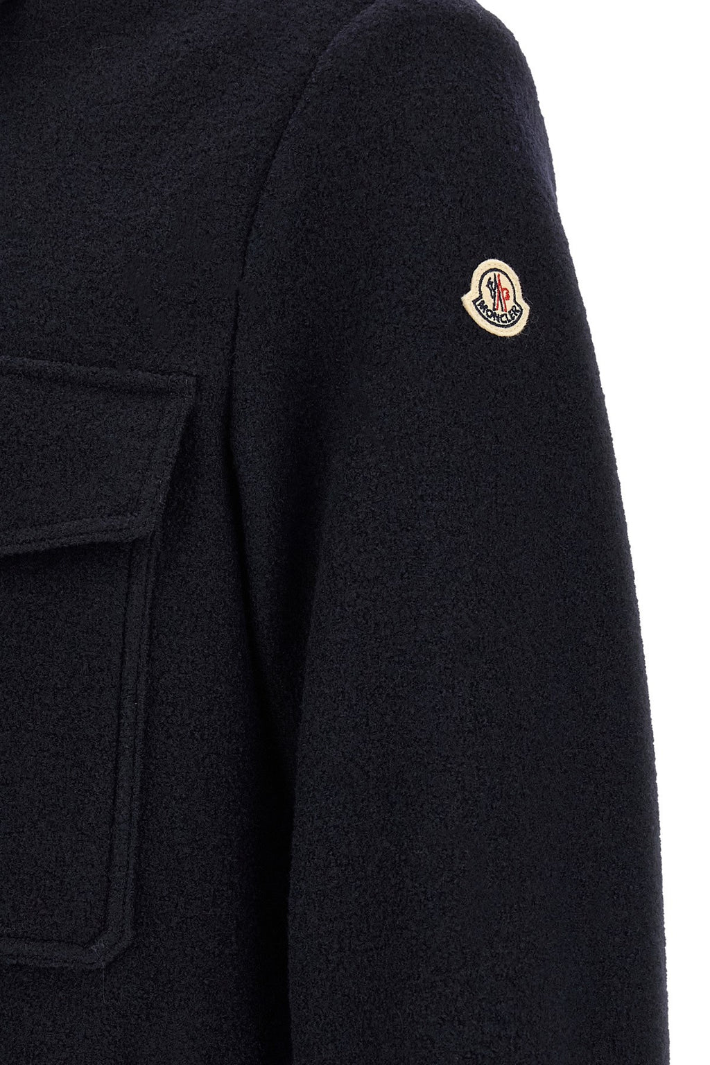 Moncler Men's Wool Overshirt in Blue - view 5