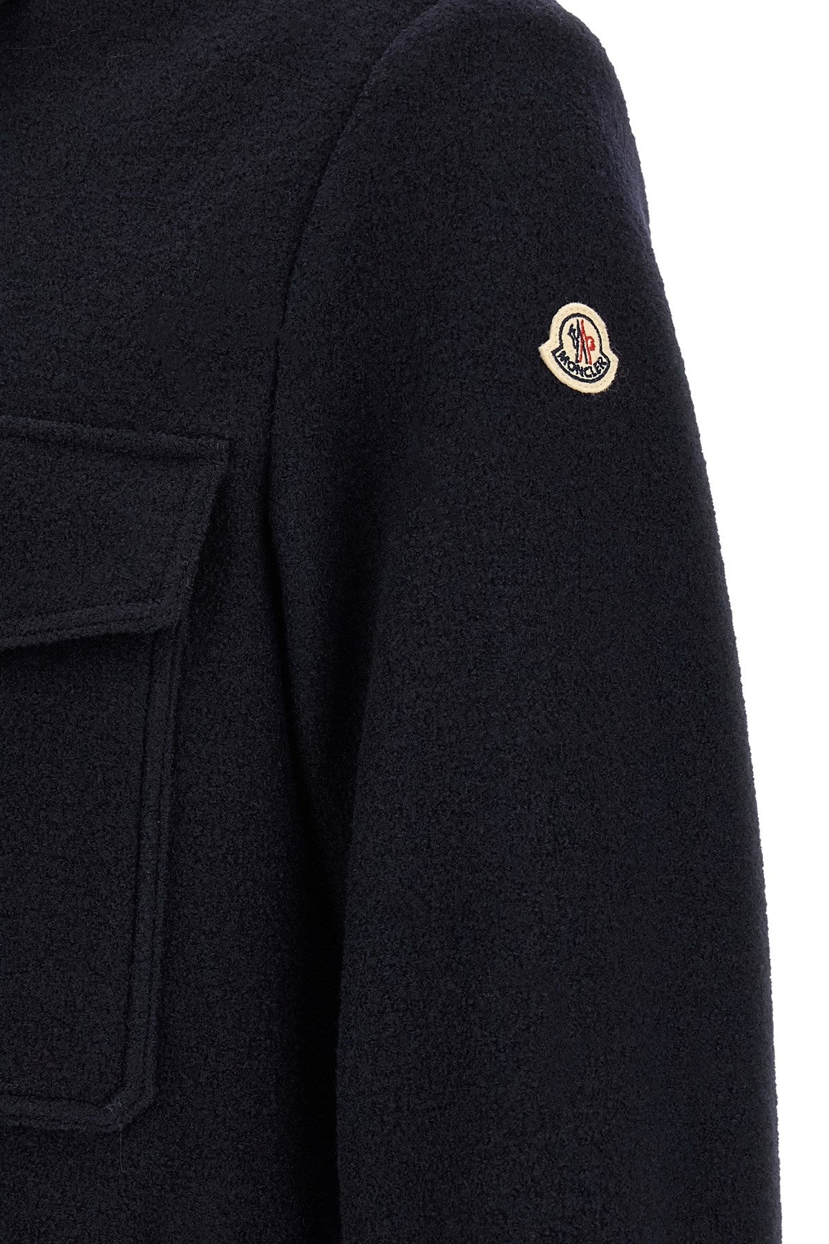 Moncler Men's Wool Overshirt in Blue - view 5