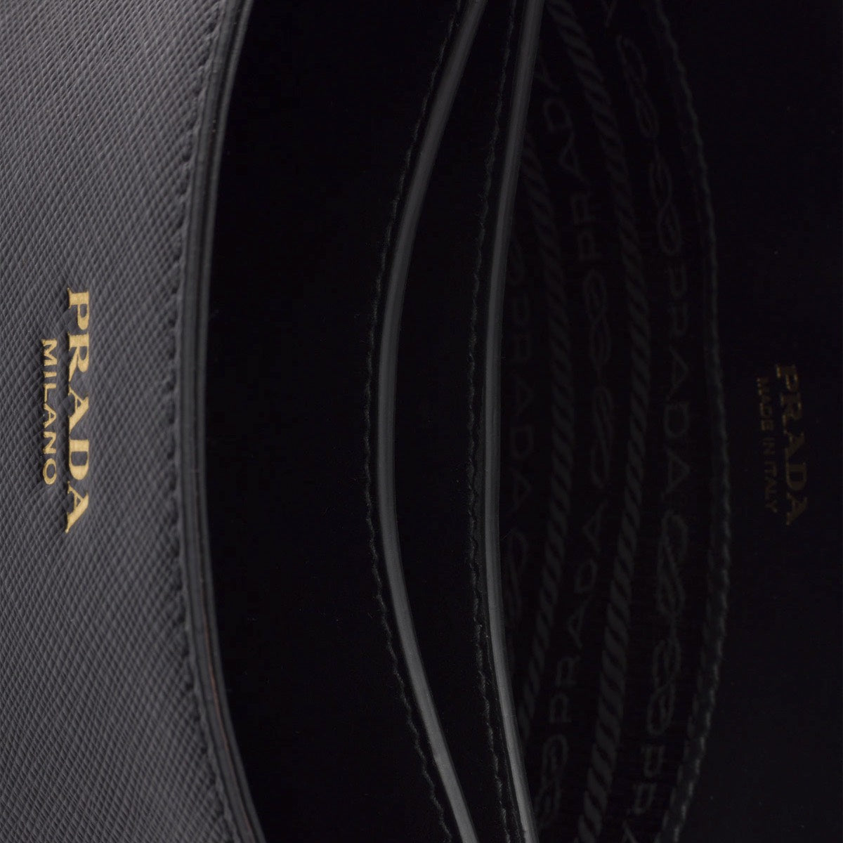 Prada Women's Saffiano Bucket Bag in Black