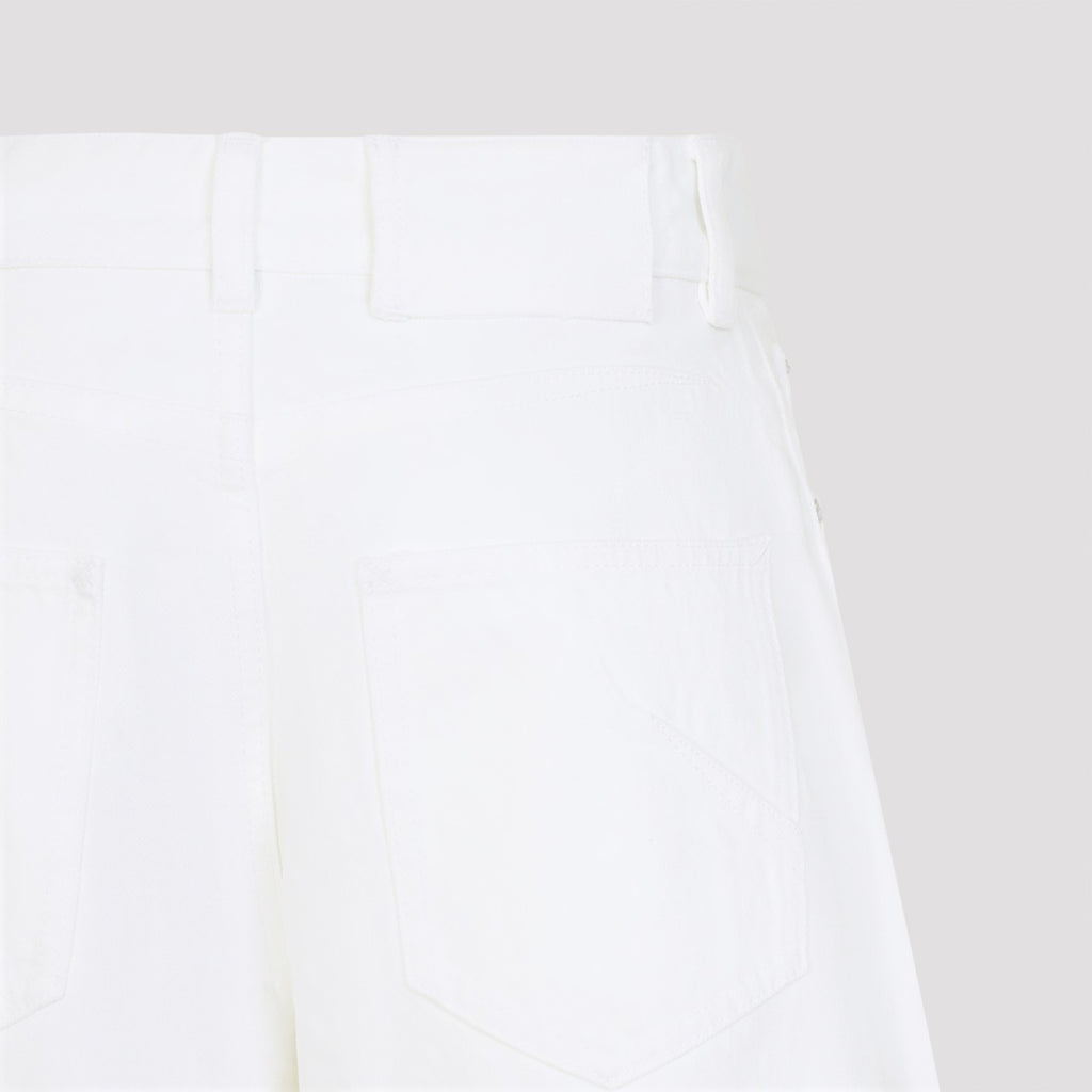 Alaia Women's Rodeo Light White Denim Trousers in Blanc - image 5