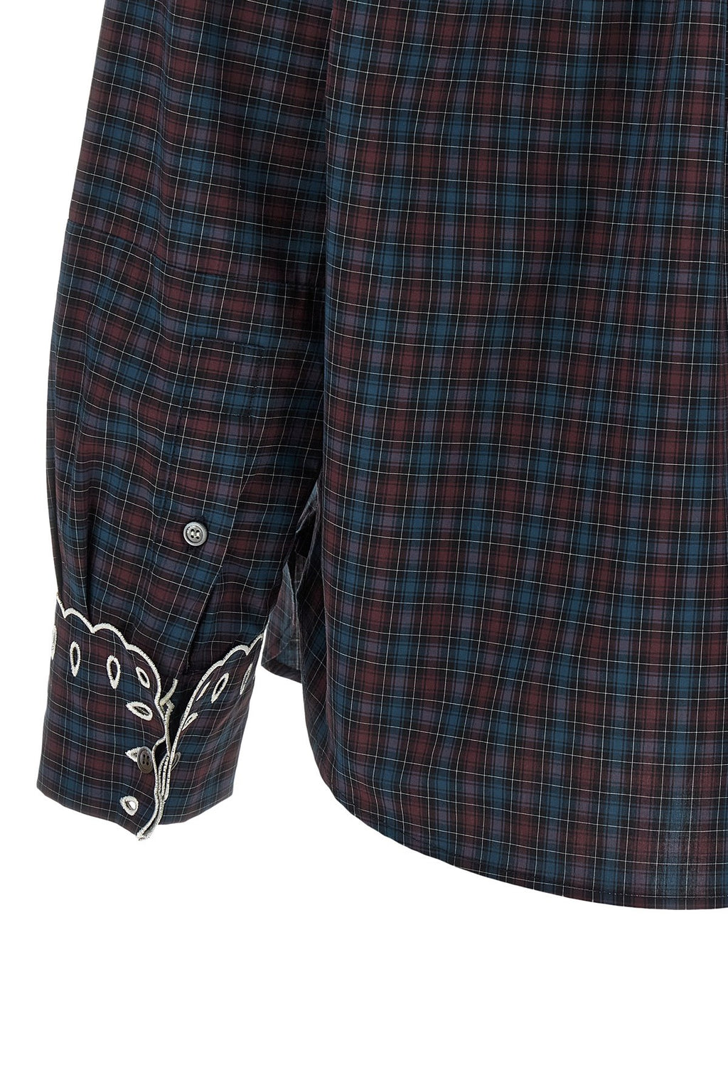 Marni Women's Sangallo Embroidery Shirt in Blue Cotton - view 5