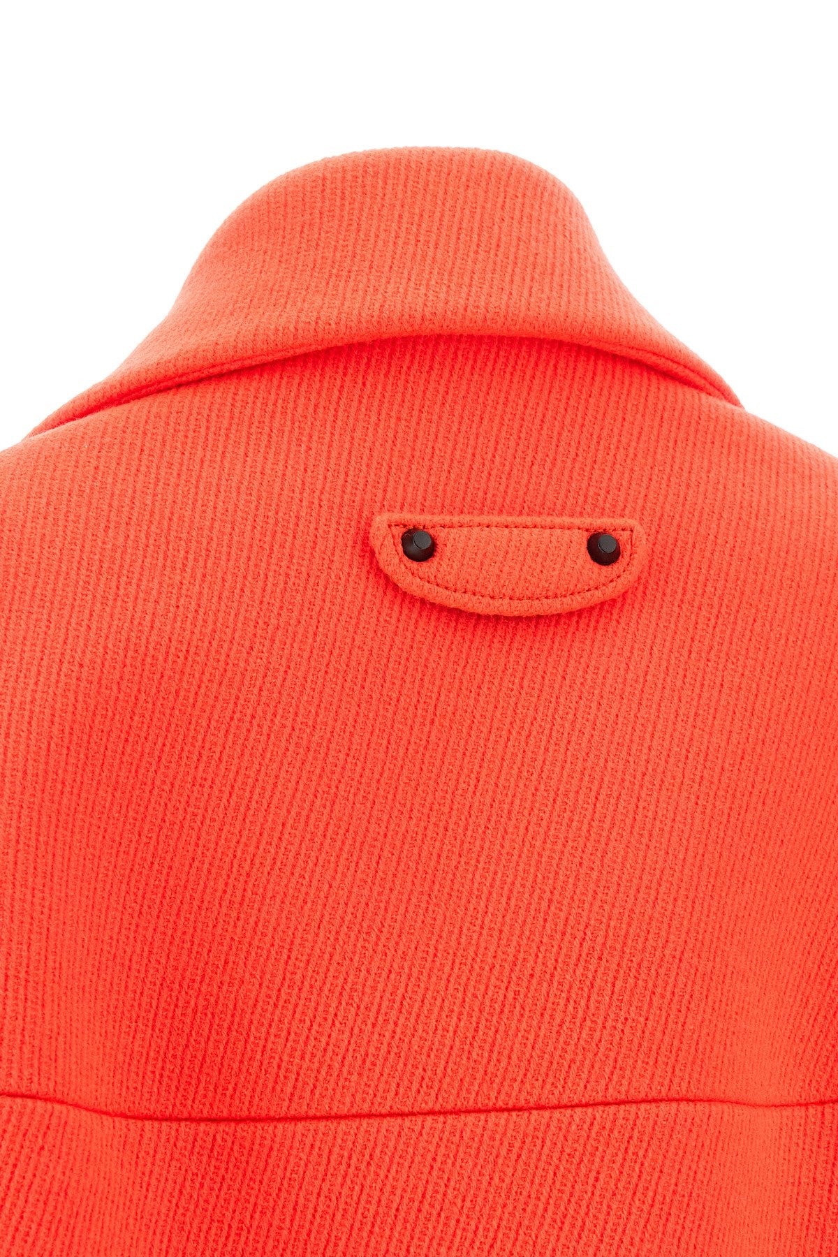 Balenciaga Women's Cape Coat in Orange Wool - view 5
