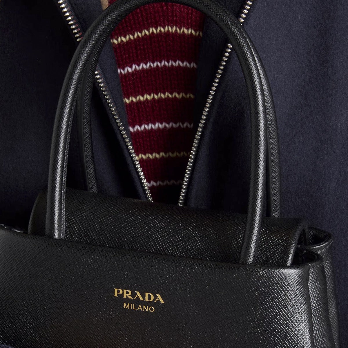 Prada Women's Saffiano Passage Mini Bag in Black