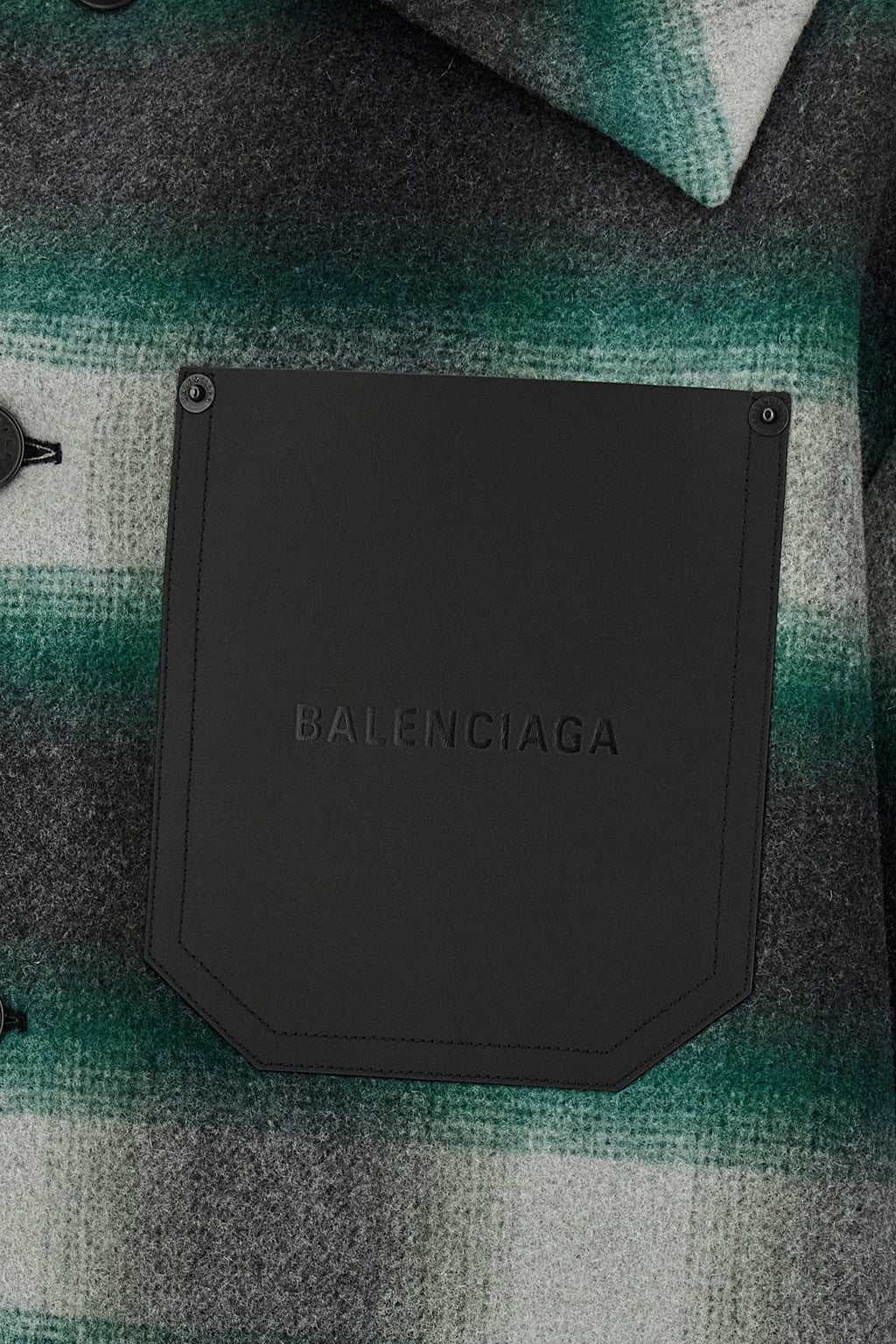 Balenciaga Men's Workwear Cocoon Wool Jacket in Green (5 of 5)