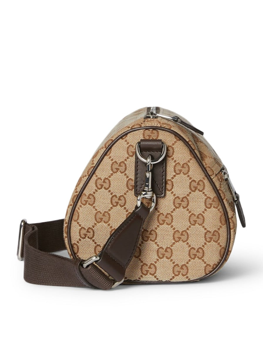 Gucci Men's Leather Cylindrical Bag in Beige