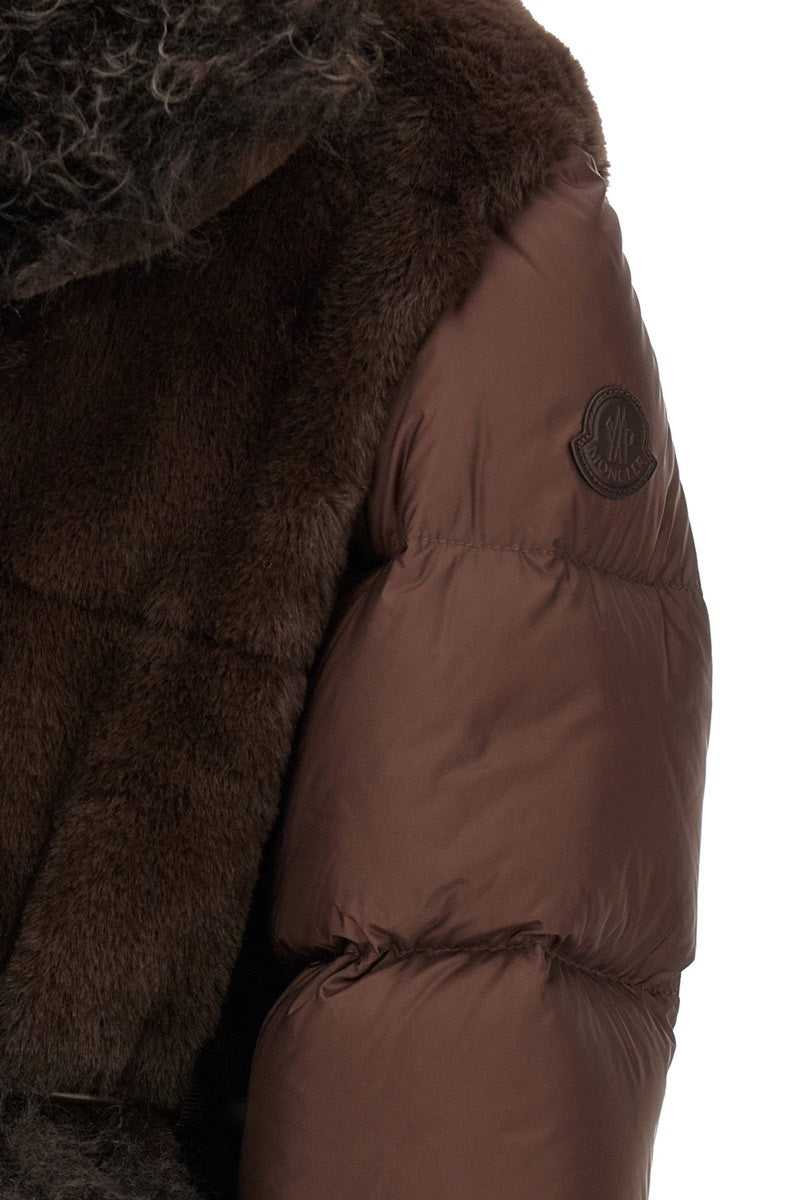 Moncler Women's Down 2-in-1 Jacket in Brown