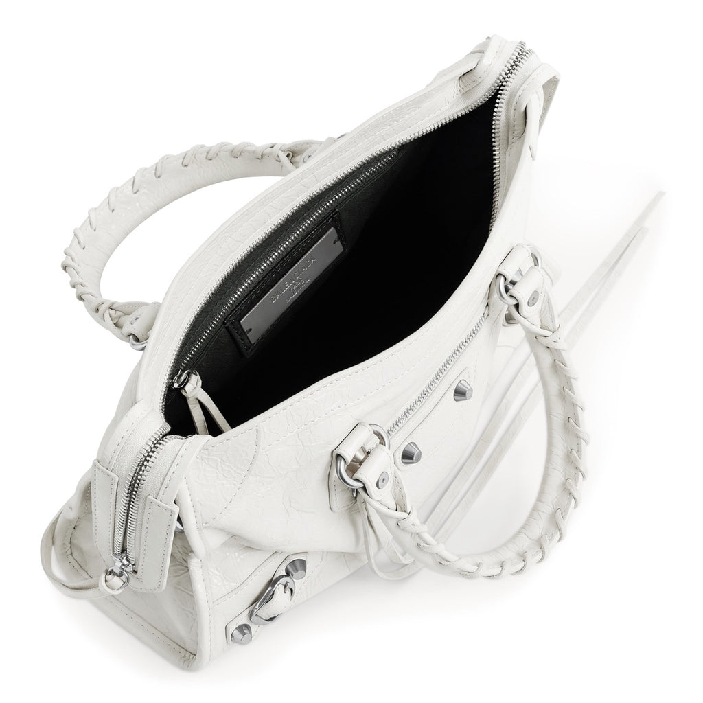 Balenciaga Women's Lambskin Le City Bag in Optic White