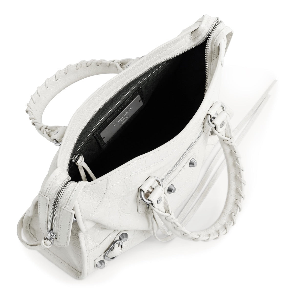 Balenciaga Women's Lambskin Le City Bag in Optic White