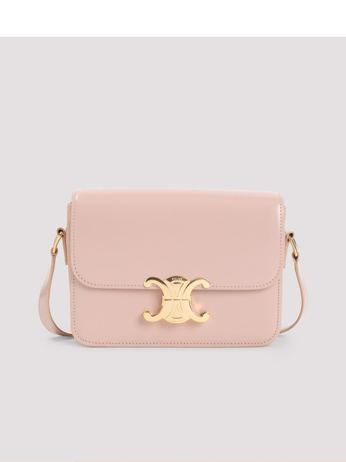 Celine Women's Teen Triomphe Small Shoulder Bag in Soft Peach