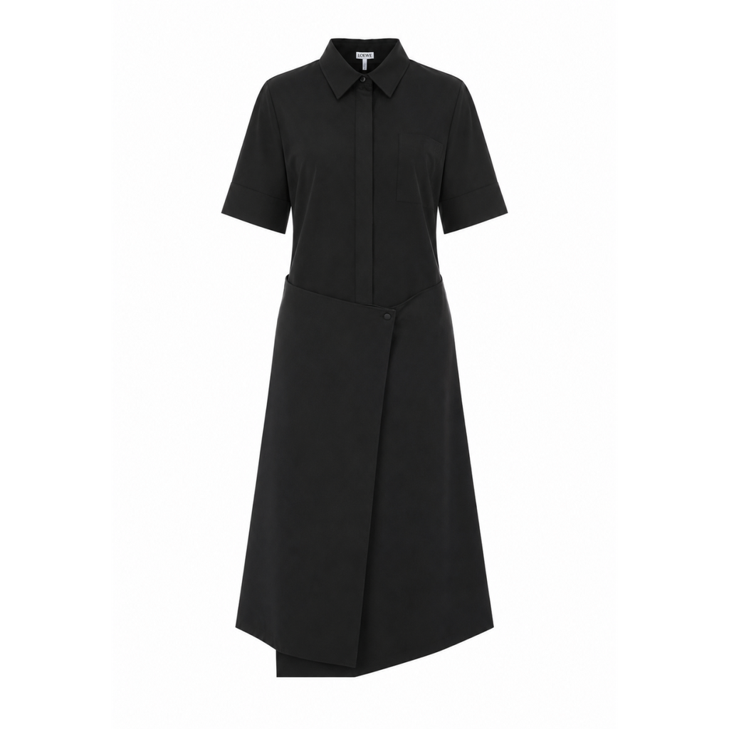 Loewe Women's Cotton and Silk Dress in Black - view 1