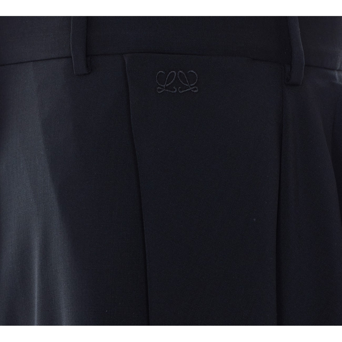 Loewe Women's Wide-Leg Wool Pants in Black - view 3