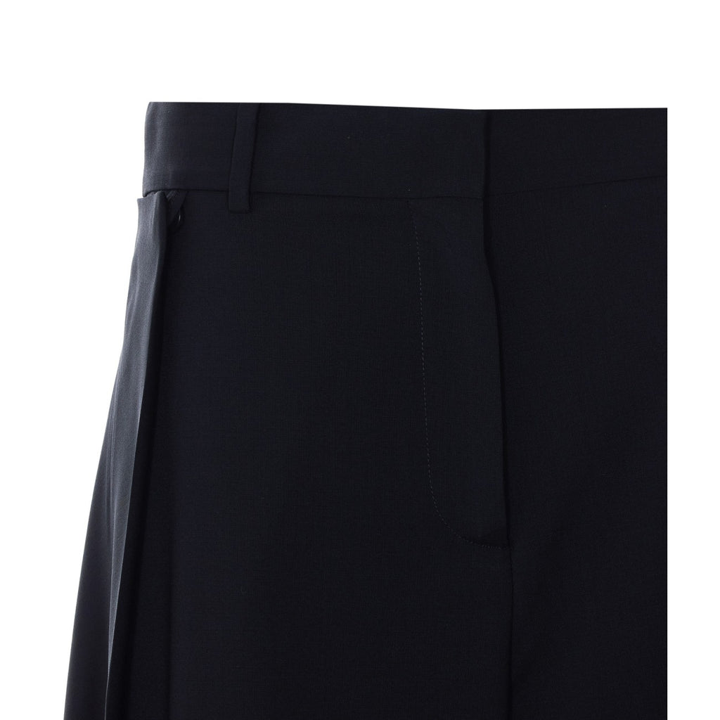 Loewe Women's Wide-Leg Wool Pants in Black - view 4