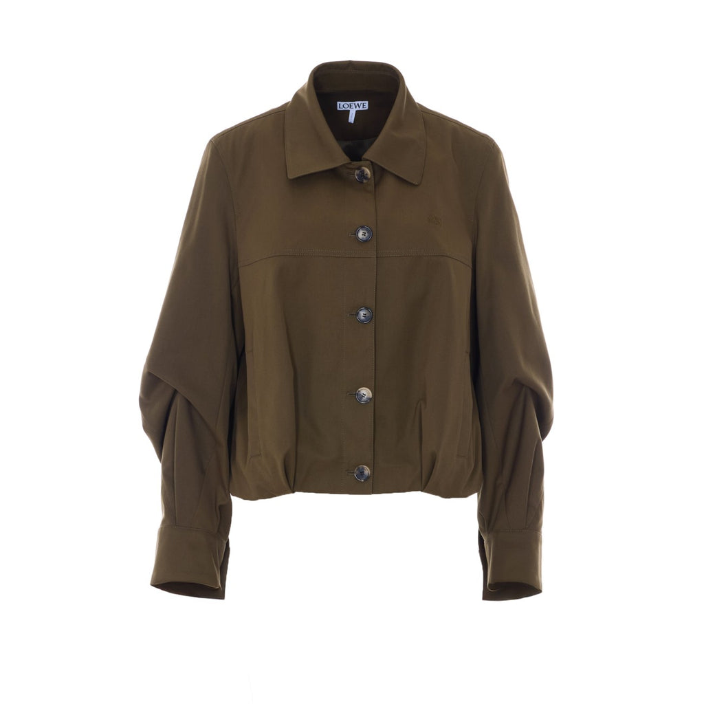 Loewe Women's Silk and Cotton Jacket in Green - view 1