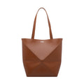 Loewe Women's Medium Puzzle Fold Leather Tote Bag in Brown - view 1