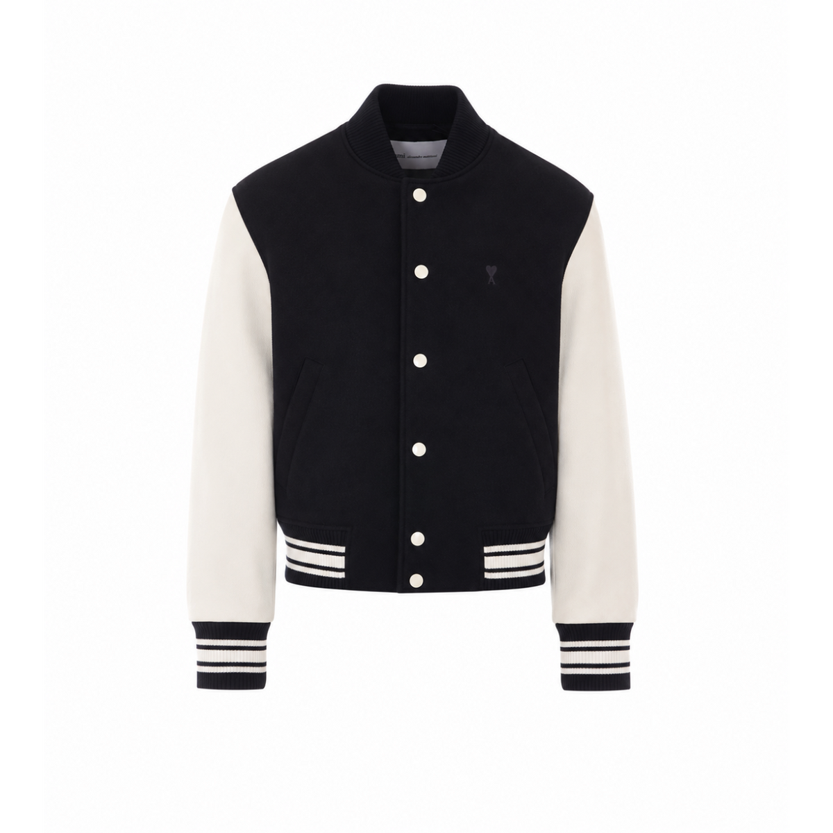 Ami Paris Men's Padded Teddy Jacket in Black Wool - view 1