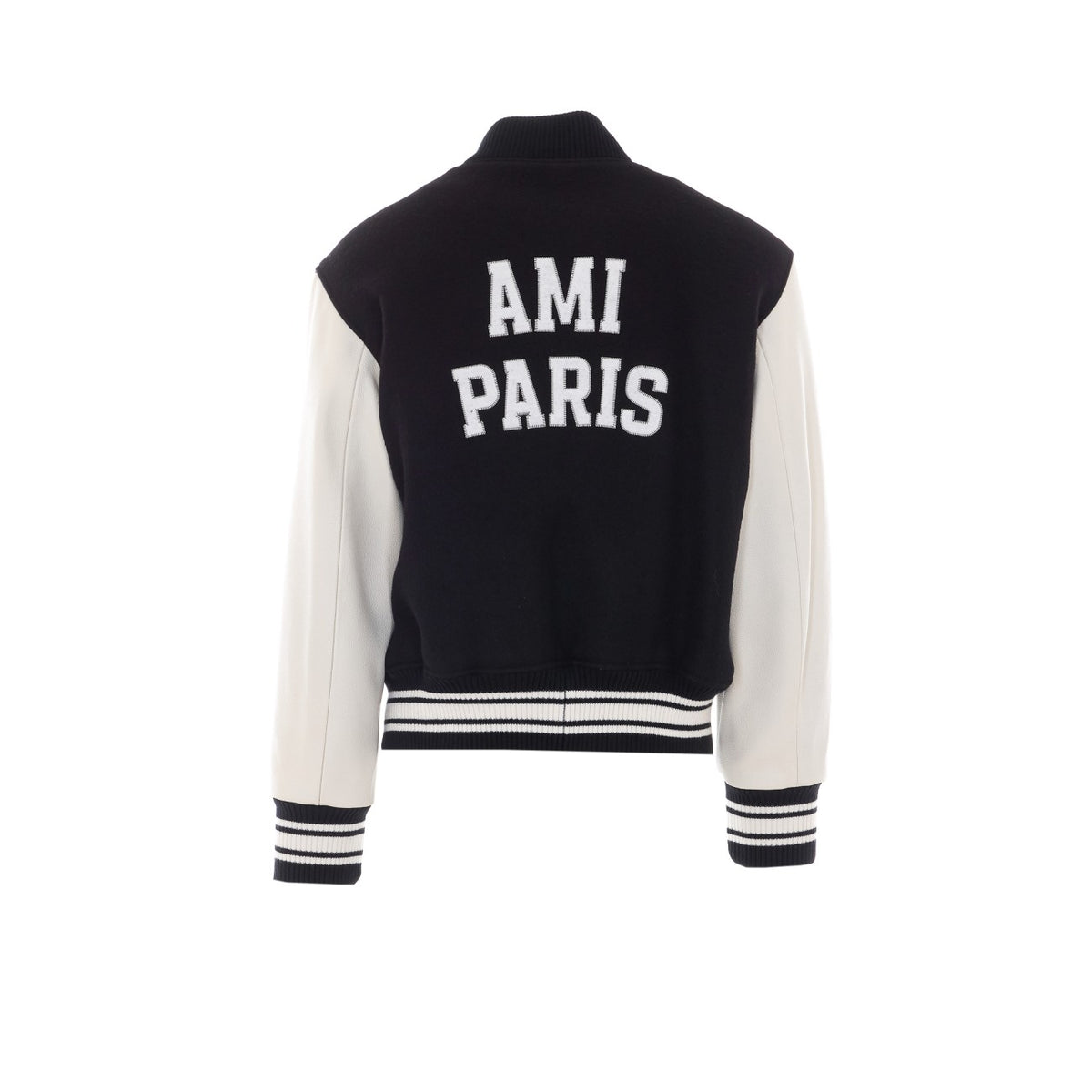 Ami Paris Men's Padded Teddy Jacket in Black Wool - view 2