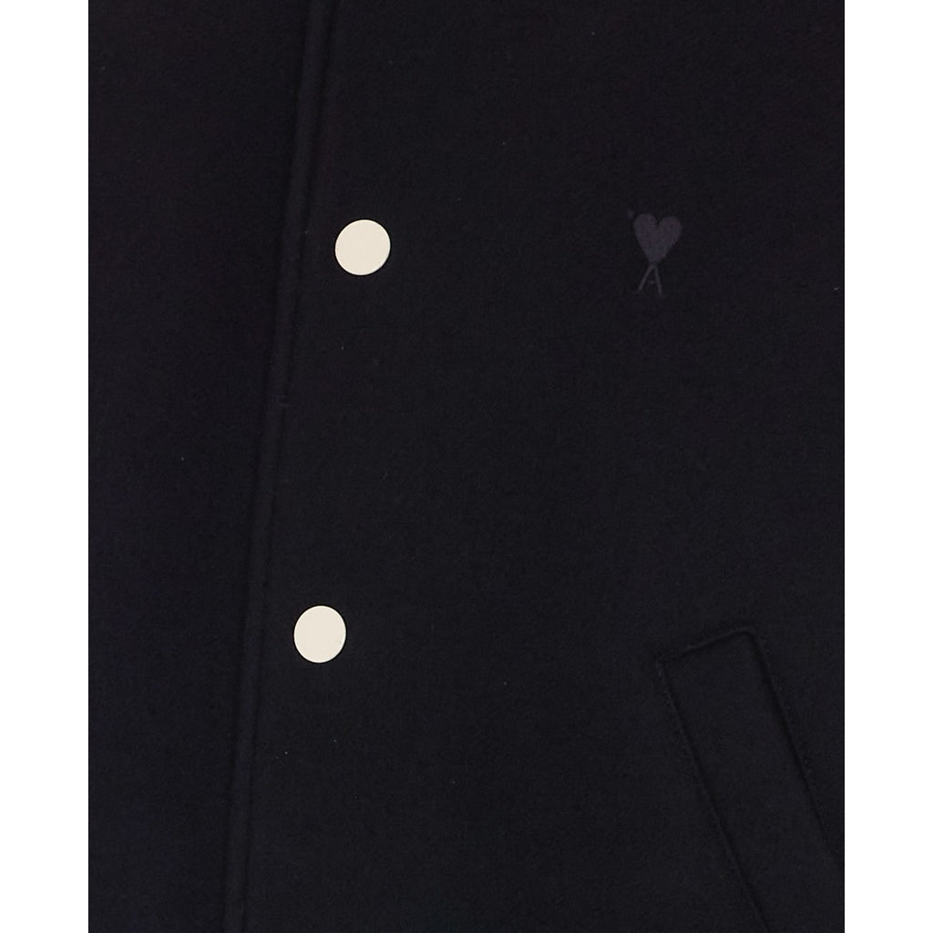 Ami Paris Men's Padded Teddy Jacket in Black Wool - view 3