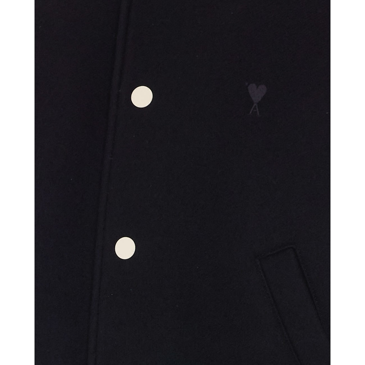 Ami Paris Men's Padded Teddy Jacket in Black Wool - view 3