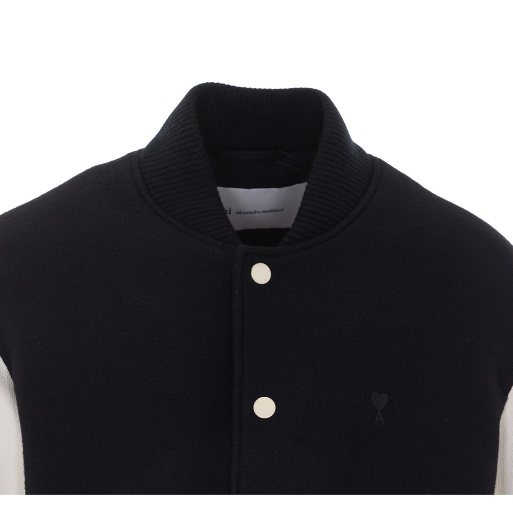 Ami Paris Men's Padded Teddy Jacket in Black Wool - view 4