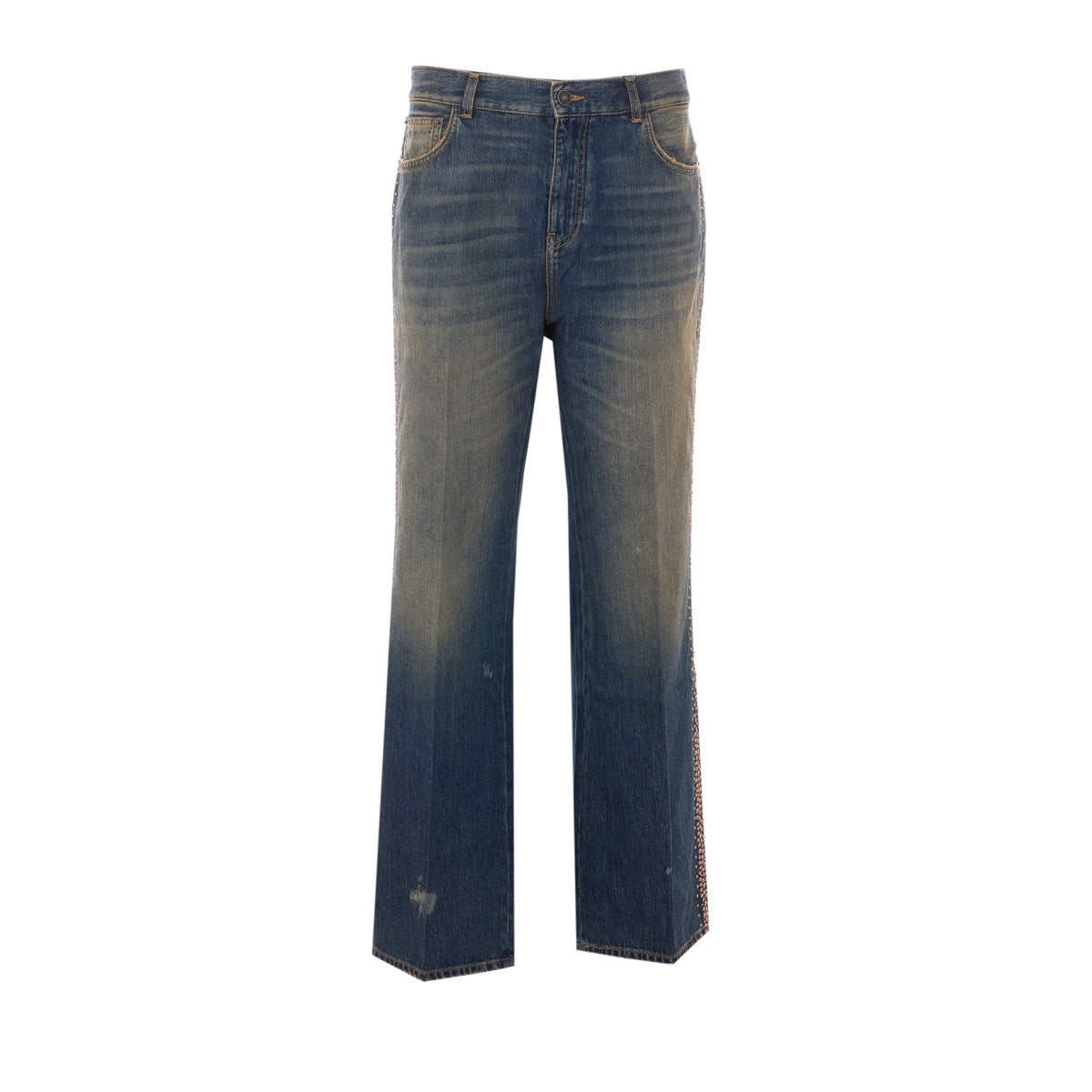Amiri Men's Ma Embellished Jeans in Blue Cotton - view 1