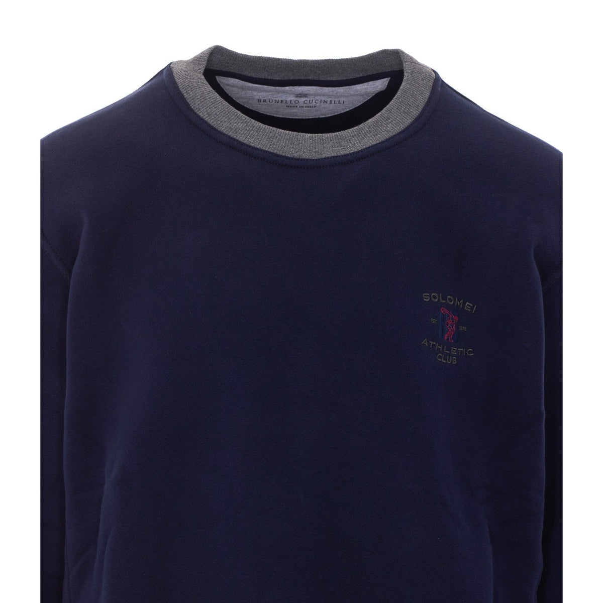 Brunello Cucinelli Men's Cotton Sweatshirt in Blue - view 4