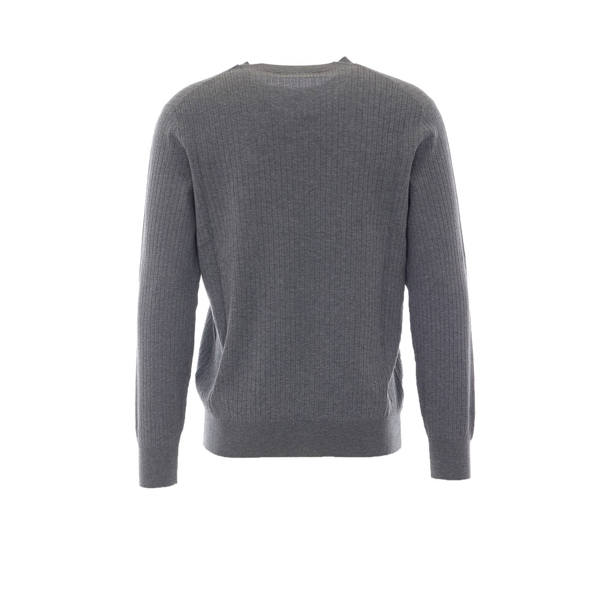Brunello Cucinelli Men's Cotton Rib Knit Sweater in Grey - view 2