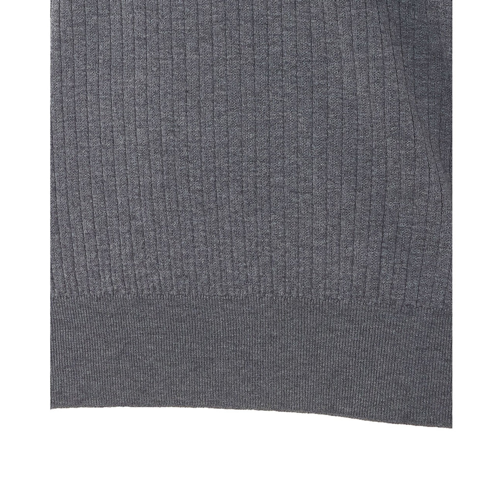 Brunello Cucinelli Men's Cotton Rib Knit Sweater in Grey - view 3