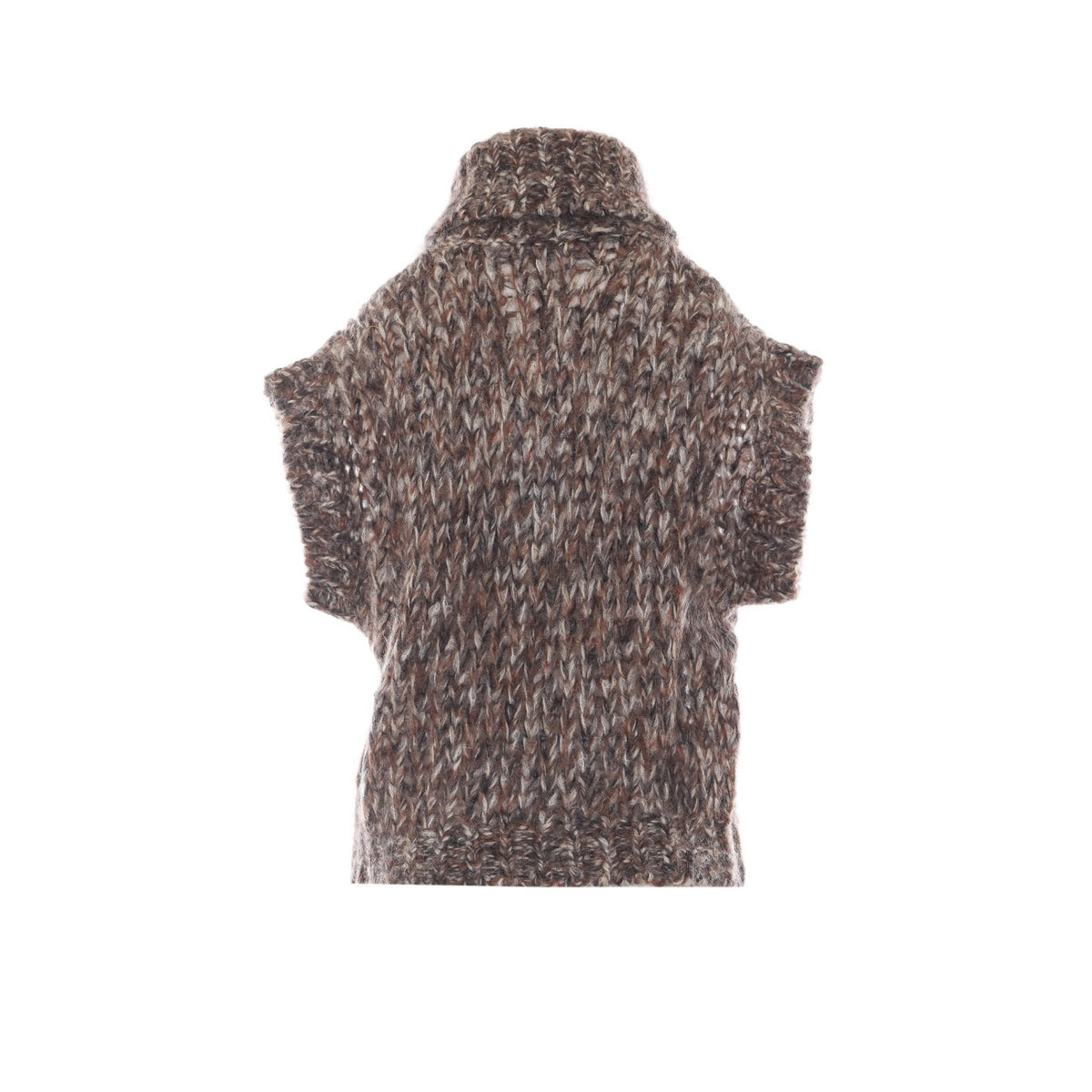 Brunello Cucinelli Women's Mohair Knitted Vest in Brown - view 3