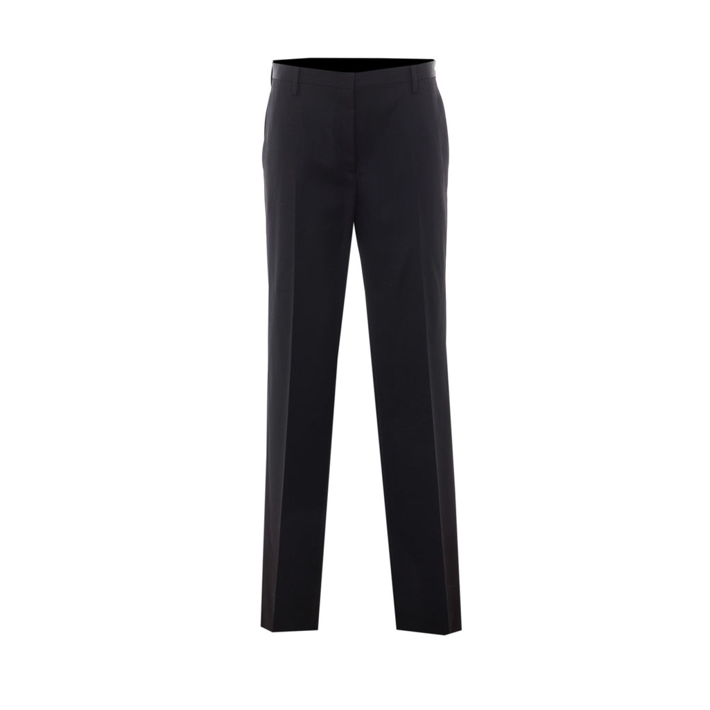 Fendi Women's Grain de Poudre Wool Pants in Black - view 1
