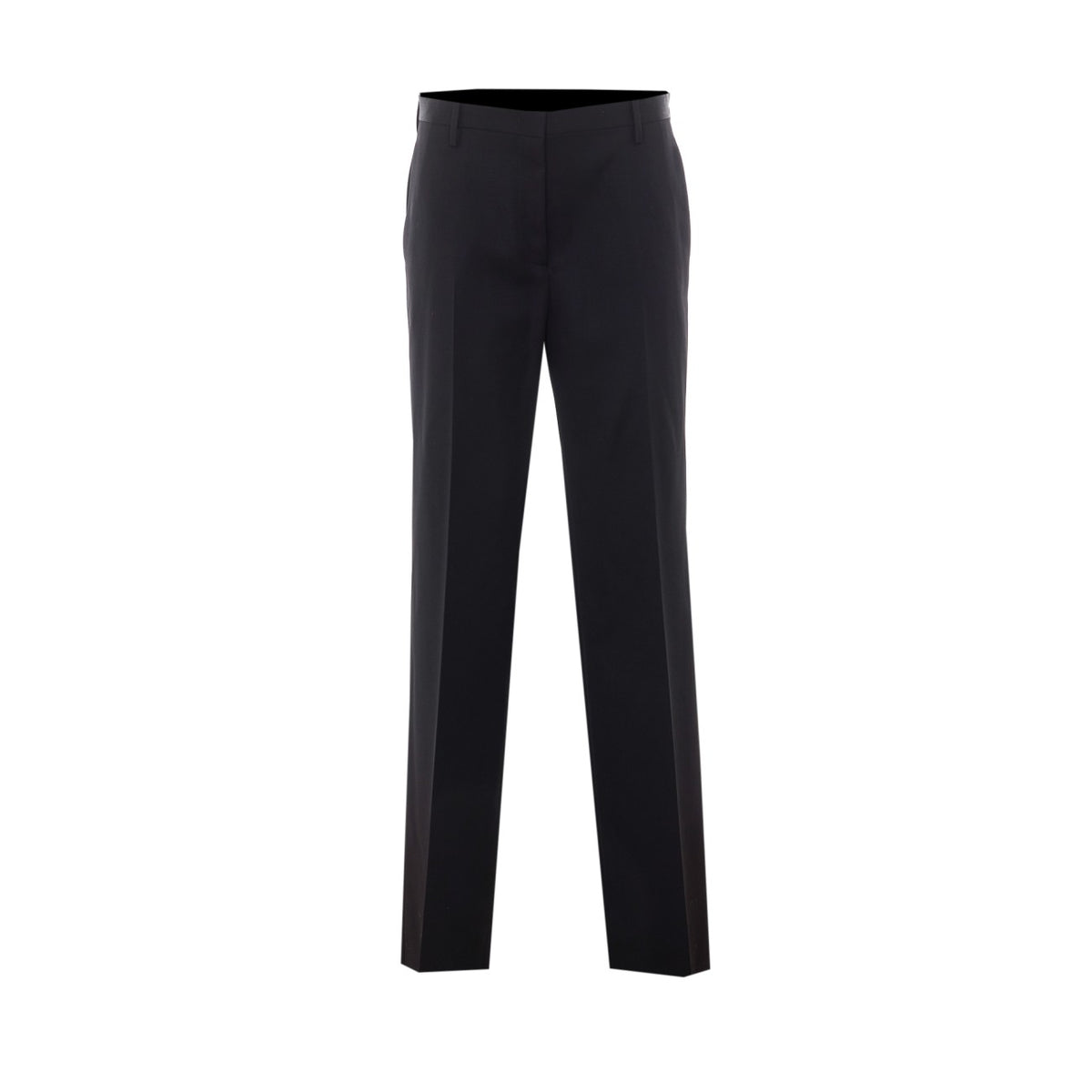 Fendi Women's Grain de Poudre Wool Pants in Black - view 1