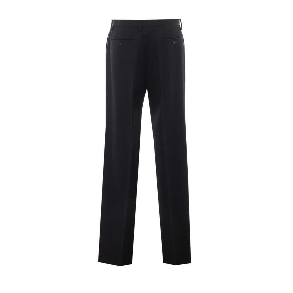 Fendi Women's Grain de Poudre Wool Pants in Black - view 2