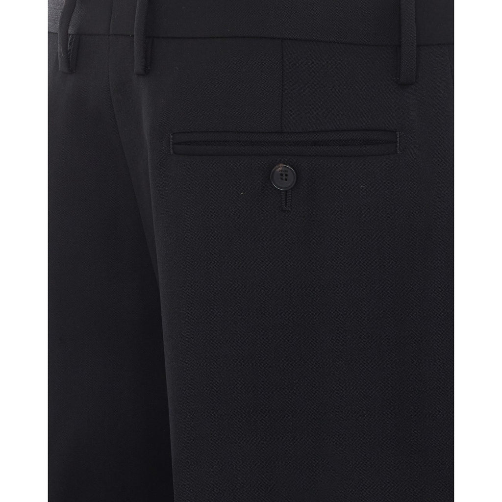 Fendi Women's Grain de Poudre Wool Pants in Black - view 3