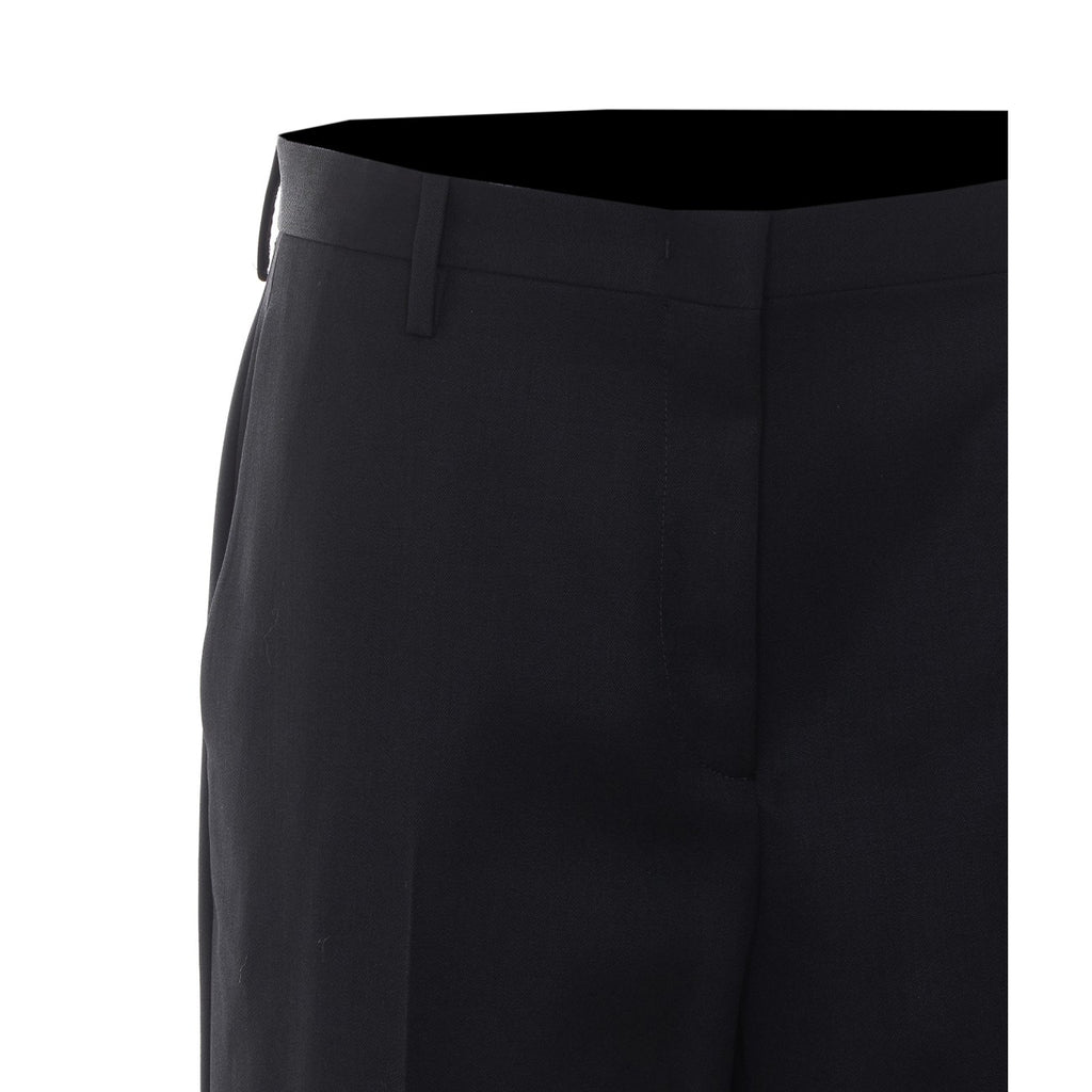 Fendi Women's Grain de Poudre Wool Pants in Black - view 4
