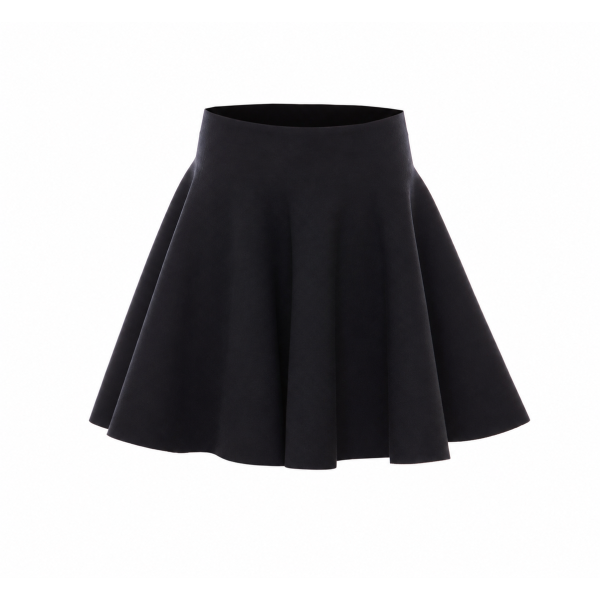 Alaia Women's Skater Wool Knitted Skirt in Black - view 1
