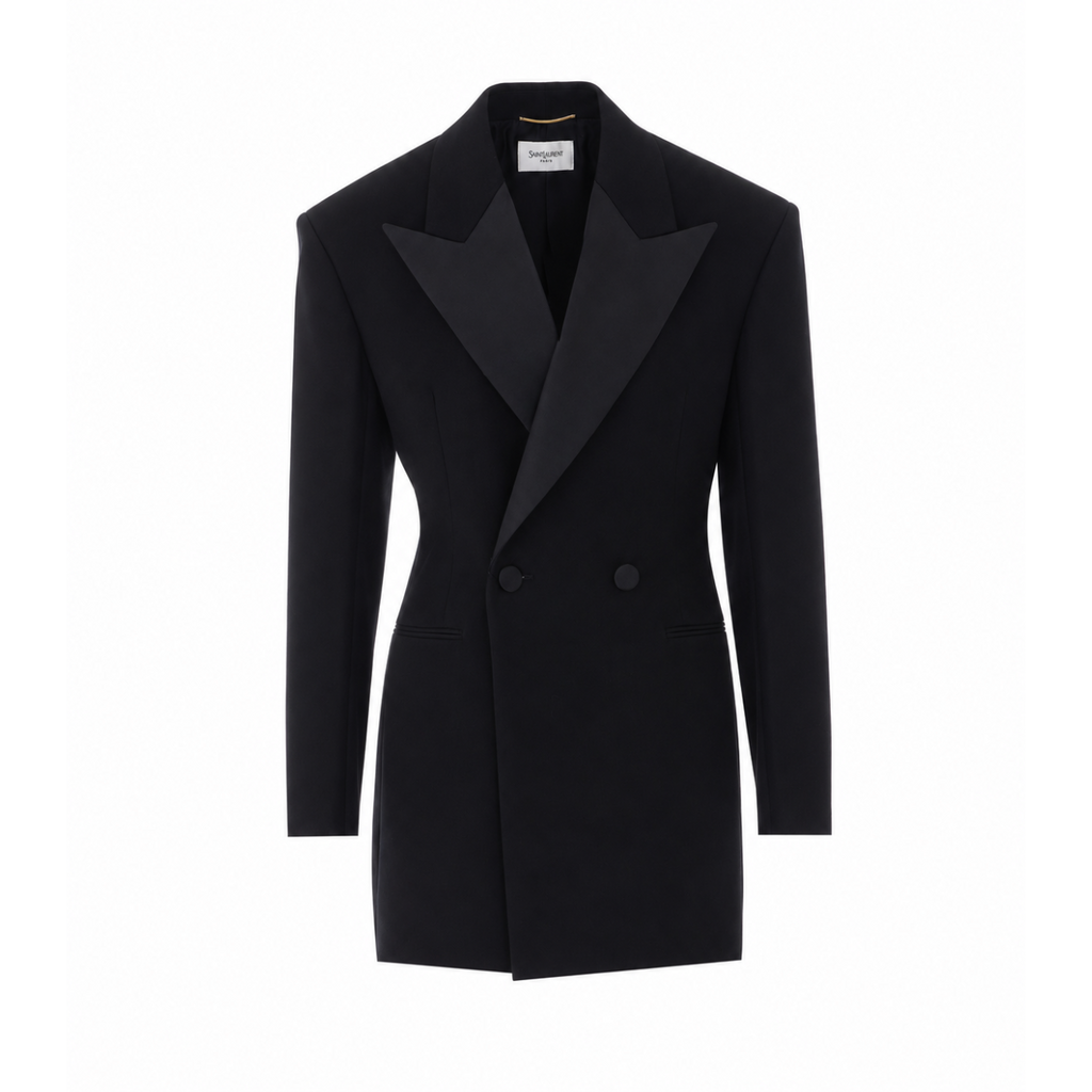 Saint Laurent Women's Tuxedo Wool Jacket in Black - view 1