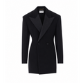 Saint Laurent Women's Tuxedo Wool Jacket in Black - view 1