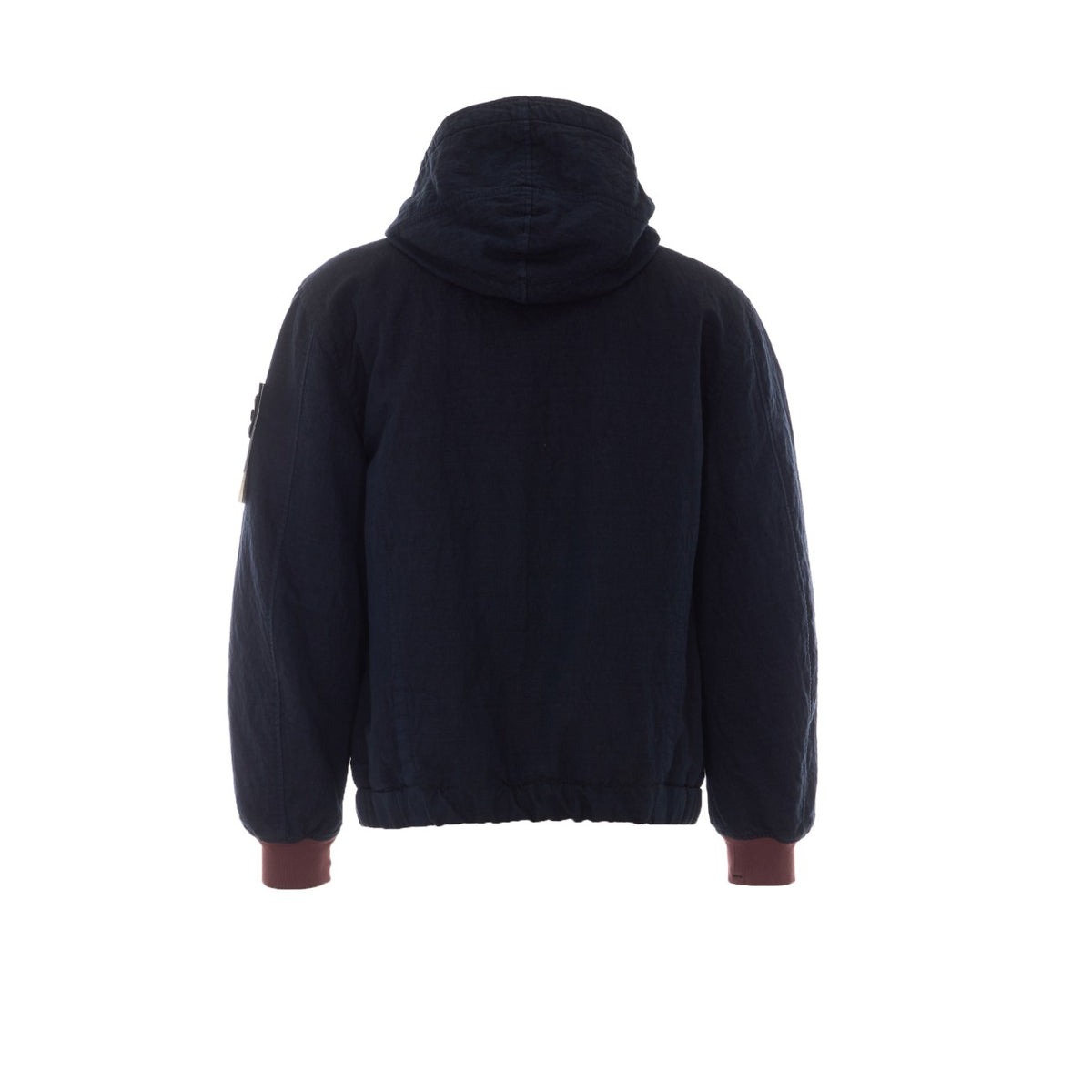 Stone Island Men's Wool Diagonal Parka in Blue - view 3