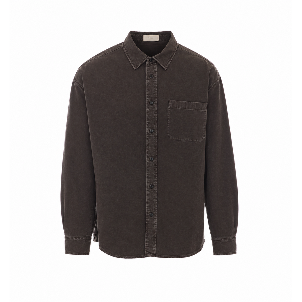 The Row Men's Cotton Sadel Shirt in Brown - view 1