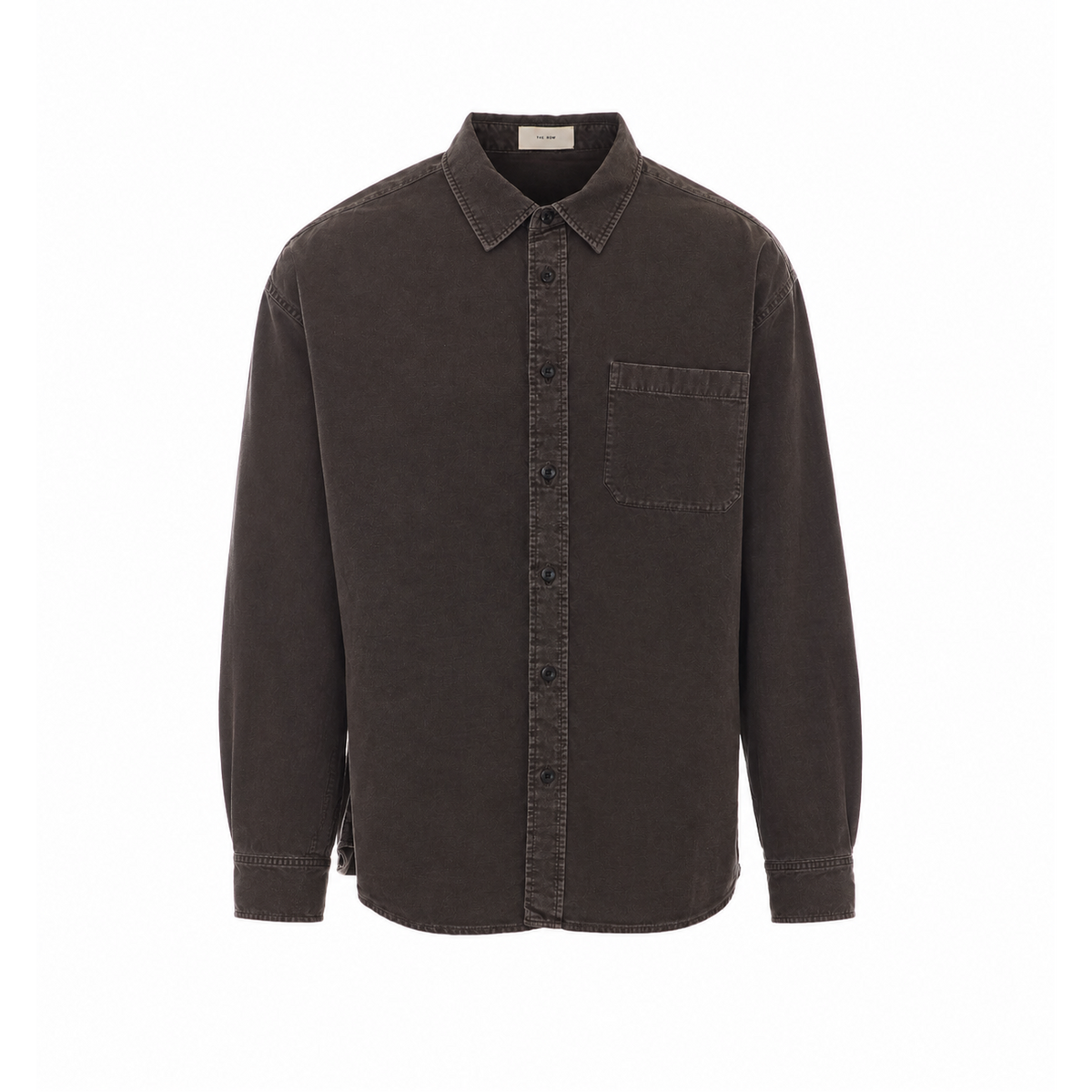 The Row Men's Cotton Sadel Shirt in Brown - view 1