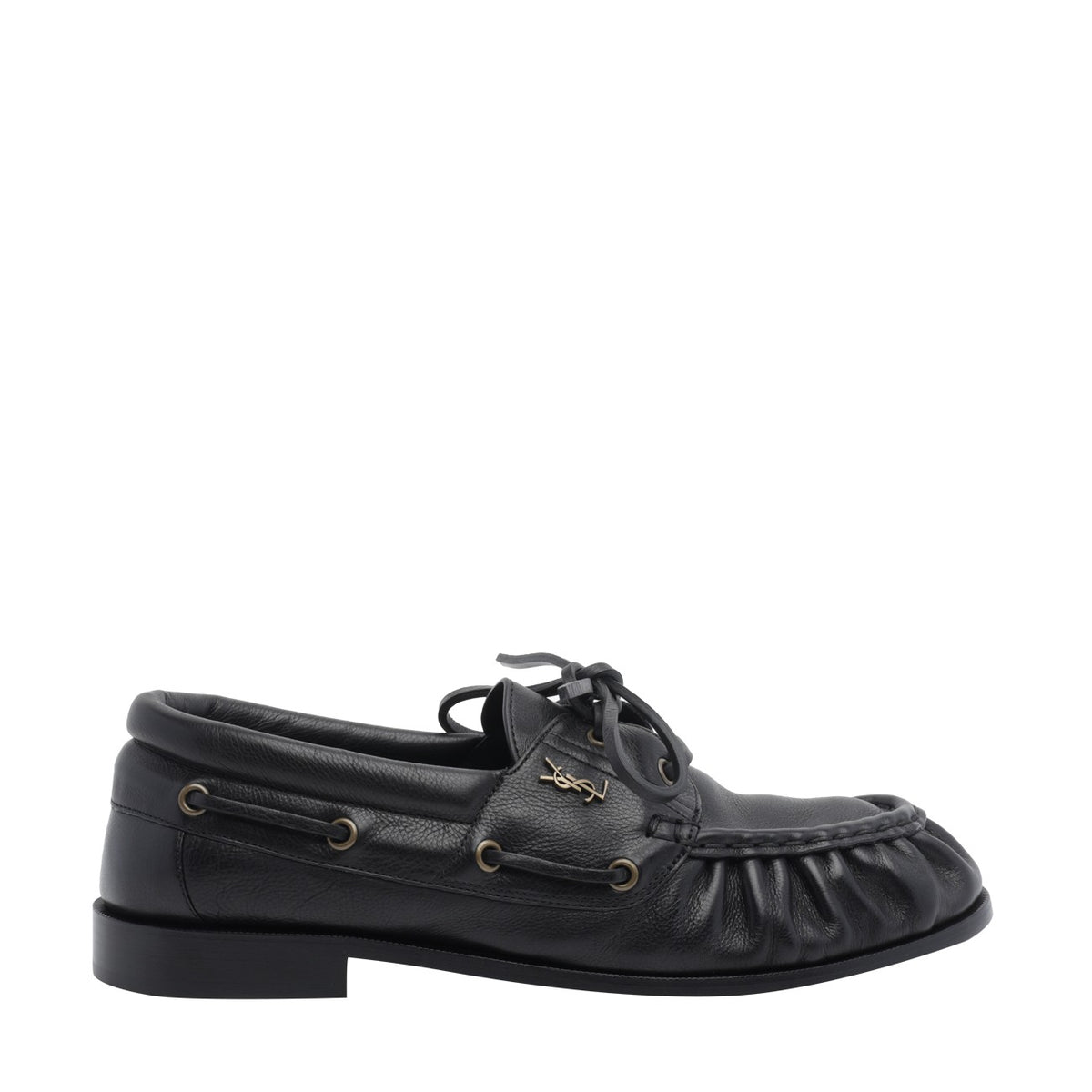 Saint Laurent Men's Bateau Leather Loafers in Black - view 1