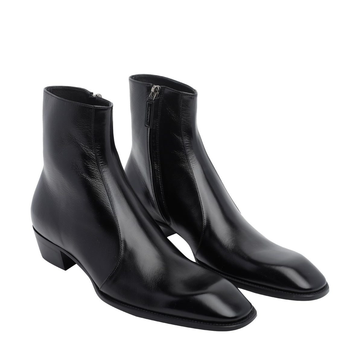 Saint Laurent Men's Aurelien Leather Boots in Black - view 2