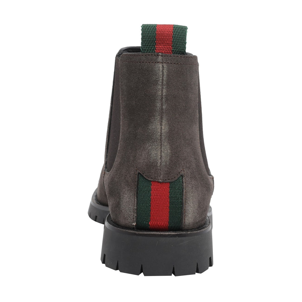 Gucci Men's Suede Chelsea Boots in Grey - view 2