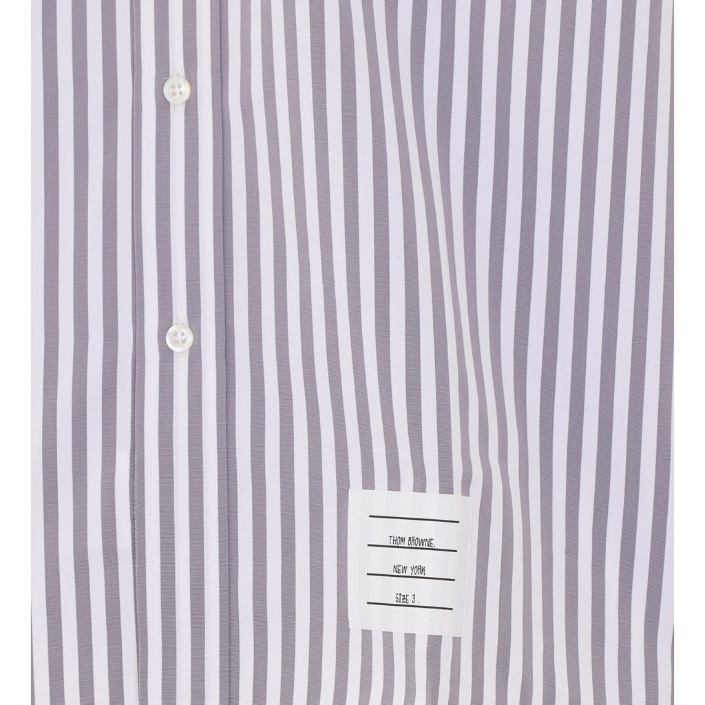 Thom Browne Men's Cotton Short Sleeve Shirt in Grey - view 3